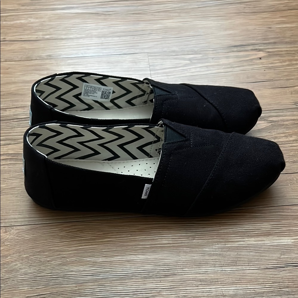 Classic Black Canvas Slip-On Shoes